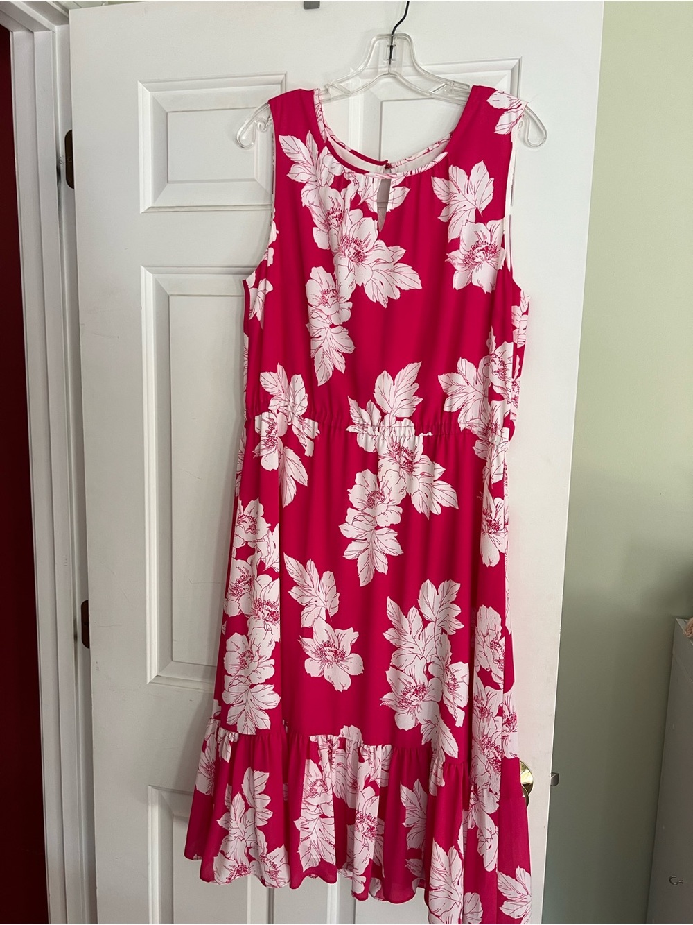 Talbots Pink and White Floral Dress
